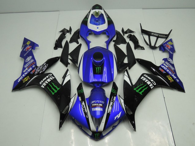 Purchase 2004-2006 Blue White Black Green Monster Energy Yamaha YZF 1000 R1 Motorcycle Fairings UK