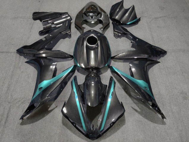 Purchase 2004-2006 Carbon Fiber Style Teal Green Yamaha YZF 1000 R1 Motorcycle Fairings UK