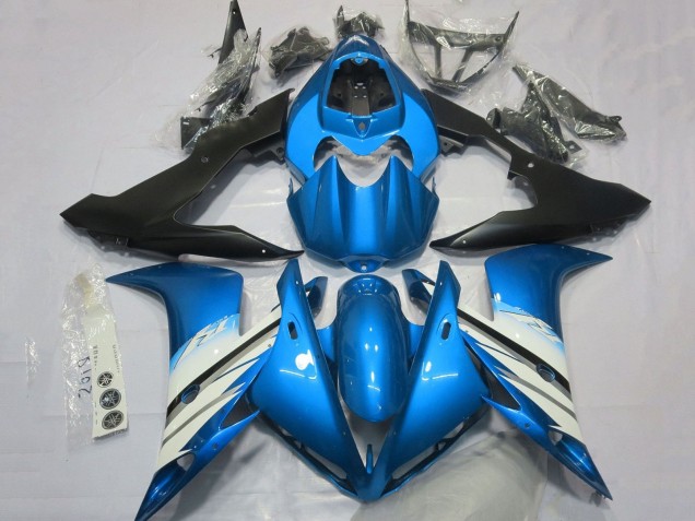 Purchase 2004-2006 Light Blue White Matte Black Yamaha YZF 1000 R1 Motorcycle Fairings UK