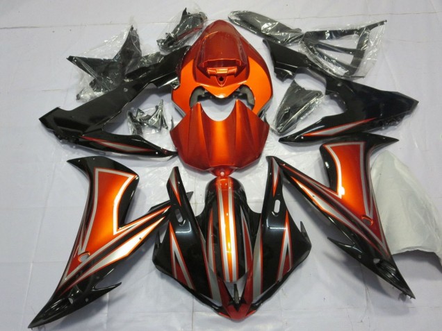 Purchase 2004-2006 Orange Glossy Black Yamaha YZF 1000 R1 Motorcycle Fairings UK