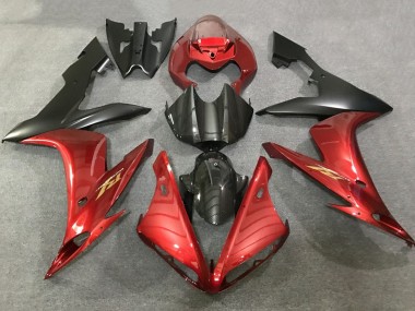 Purchase 2004-2006 Red Faux Carbon Fiber Matte Black Yamaha YZF 1000 R1 Motorcycle Fairings UK