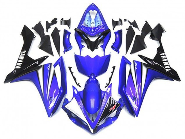 Purchase 2007-2008 Blue White Black Yamaha YZF 1000 R1 Motorcycle Fairing Kits UK