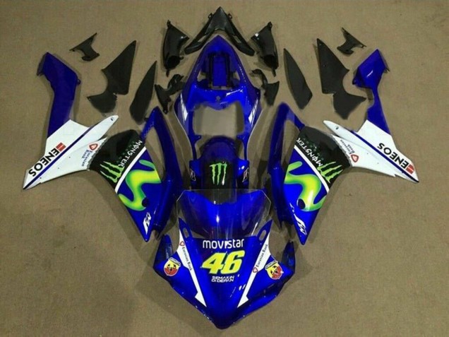 Purchase 2007-2008 Blue White Black Green MoviStar Monster ENEOS Yamaha YZF 1000 R1 Motorcycle Fairings UK