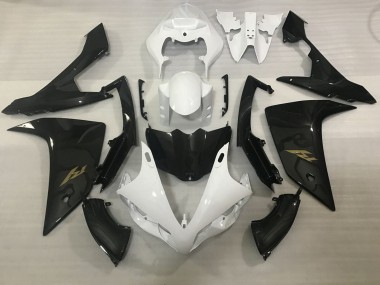 Purchase 2007-2008 White Faux Carbon Fiber Gold Decal Yamaha YZF 1000 R1 Motorcycle Fairings UK