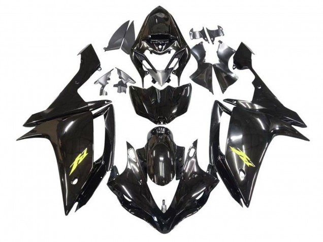 Purchase 2007-2008 Glossy Black Gold Decal Yamaha YZF 1000 R1 Motorcycle Fairings UK