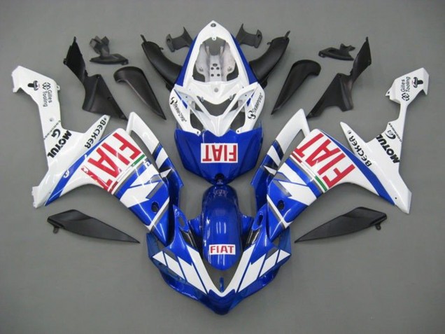 Purchase 2007-2008 White Blue Red Fiat Yamaha YZF 1000 R1 Motorcycle Fairings UK