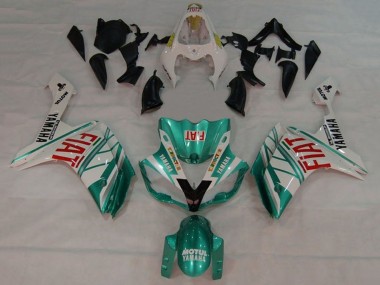 Purchase 2007-2008 White Green Red Fiat Yamaha YZF 1000 R1 Motorcycle Fairings UK