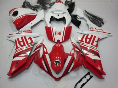 Purchase 2007-2008 White Red Fiat Yamaha YZF 1000 R1 Motorcycle Fairings UK