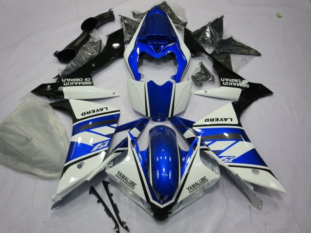 Purchase 2007-2008 White Blue Black Layerd Yamaha YZF 1000 R1 Motorcycle Fairings UK
