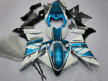 Purchase 2007-2008 White Light Blue Black Layerd Yamaha YZF 1000 R1 Motorcycle Fairings UK