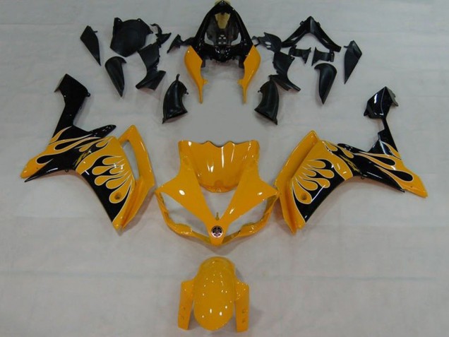 Purchase 2007-2008 Yellow Black Flame Yamaha YZF 1000 R1 Motorcycle Fairings UK