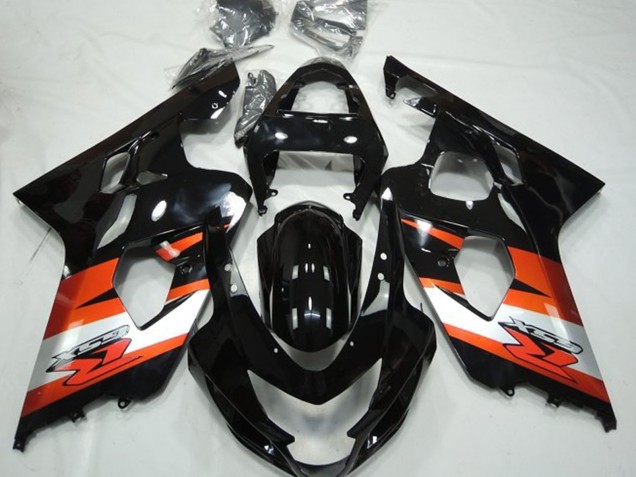 Purchase 2004-2005 Glossy Black Orange White with Decal Suzuki GSXR 600 / GSXR 750 Motorcycle Fairings UK