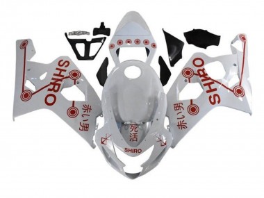 Purchase 2004-2005 White Red Shiro Suzuki GSXR 600 / GSXR 750 Motorcycle Fairings UK