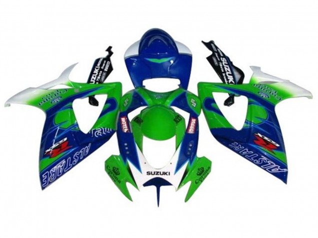 Purchase 2006-2007 White Blue Green Alstare Suzuki GSXR 600 / GSXR 750 Motorcycle Fairings UK