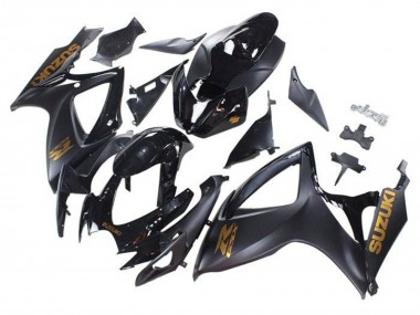 Purchase 2006-2007 Matte Black Glossy Black Gold Suzuki GSXR 600 / GSXR 750 Motorcycle Fairings UK