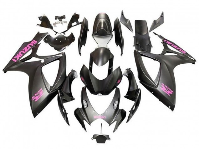 Purchase 2006-2007 Matte Black Pink Suzuki GSXR 600 / GSXR 750 Motorcycle Fairings UK