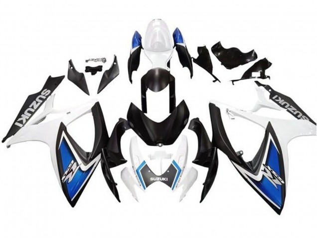 Purchase 2006-2007 White Blue Matte Black Suzuki GSXR 600 / GSXR 750 Motorcycle Fairings UK