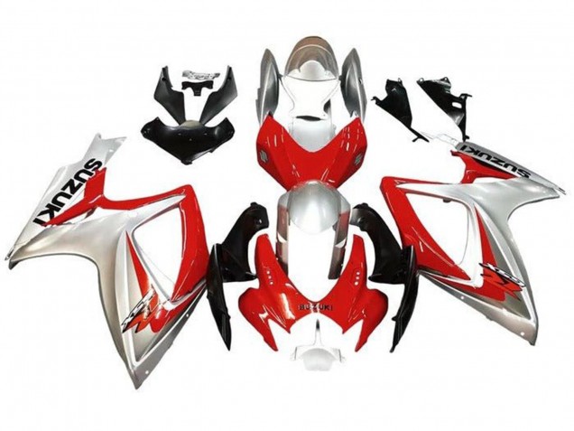 Purchase 2006-2007 Silver Red Black Suzuki GSXR 600 / GSXR 750 Motorcycle Fairings UK