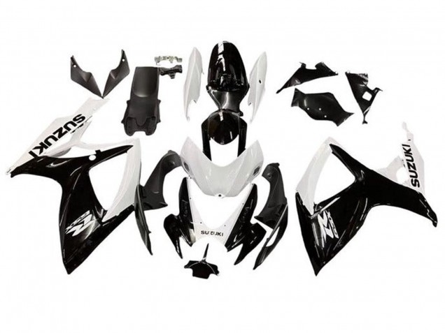 Purchase 2006-2007 White Glossy Black Suzuki GSXR 600 / GSXR 750 Motorcycle Fairing UK