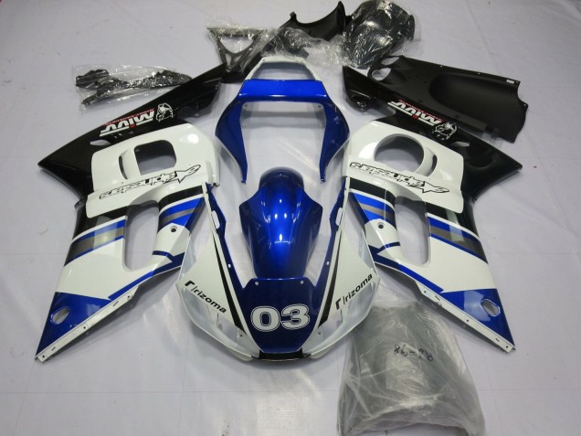 Purchase 1998-2002 White Blue Glossy Black Rizoma 03 Yamaha YZF R6 Motorcycle Fairings UK