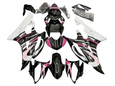 Purchase 2006-2007 White Pink Black Star Flame Yamaha YZF R6 Motorcycle Fairings UK