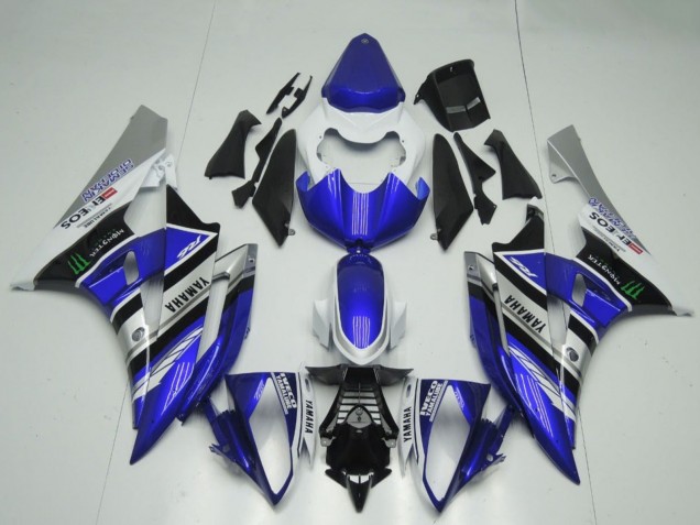 Purchase 2006-2007 White Blue Silver Black ENEOS Monster Yamaha YZF R6 Motorcycle Fairings UK