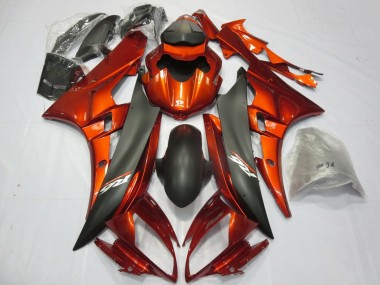 Purchase 2006-2007 Orange Matte Black Yamaha YZF R6 Motorcycle Fairings UK