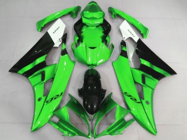Purchase 2006-2007 Green White Glossy Black Yamaha YZF R6 Motorcycle Fairings UK