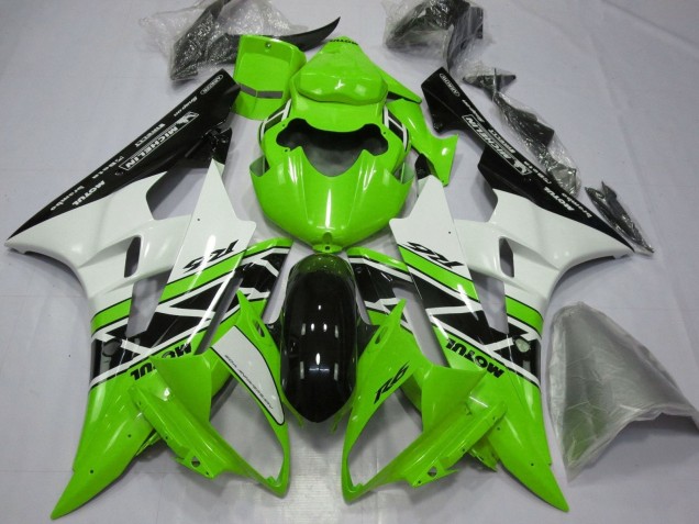 Purchase 2006-2007 Green White Glossy Black Yamaha YZF R6 Motorcycle Fairings UK