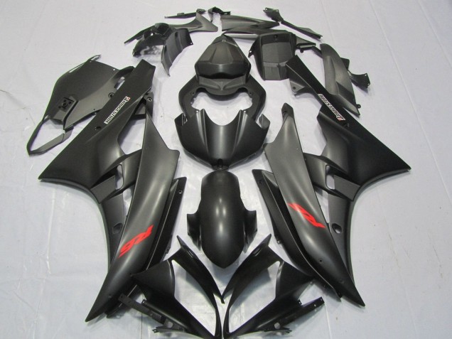 Purchase 2006-2007 Matte Black Red Decals Yamaha YZF R6 Motorcycle Fairings UK