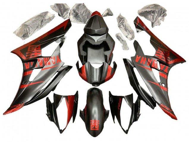 Purchase 2006-2007 Red Matte Black Yamaha YZF R6 Motorcycle Fairing UK