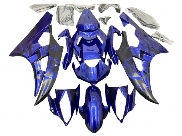 Purchase 2006-2007 Blue Matte Black Yamaha YZF R6 Motorcycle Fairings UK