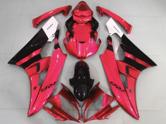 Purchase 2006-2007 White Red Glossy Black Yamaha YZF R6 Motorcycle Fairings UK
