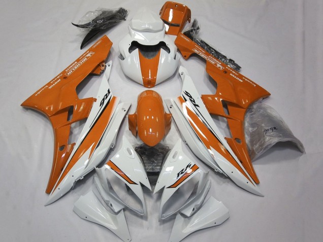 Purchase 2006-2007 White Orange Yamaha YZF R6 Motorcycle Fairings UK