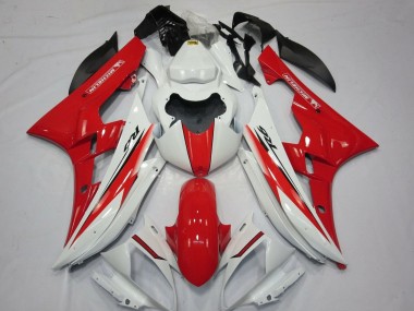 Purchase 2006-2007 White Red Yamaha YZF R6 Motorcycle Fairings UK