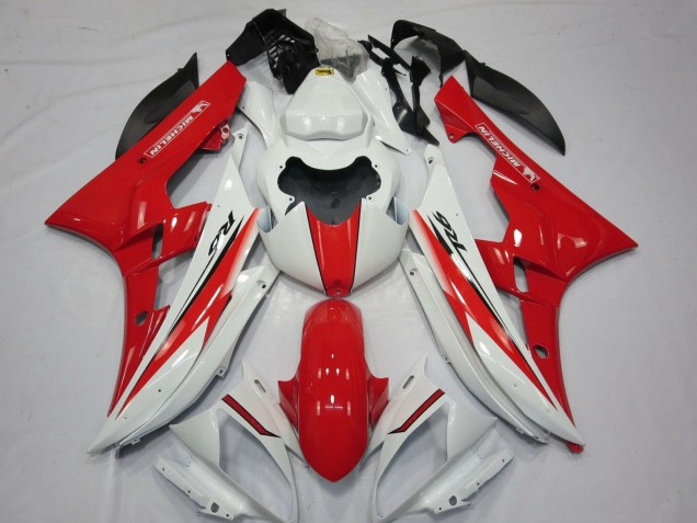 Purchase 2006-2007 White Red Yamaha YZF R6 Motorcycle Fairings UK