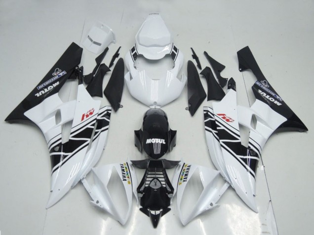 Purchase 2006-2007 White Glossy Black Motul Michelin Yamaha YZF R6 Motorcycle Fairings UK