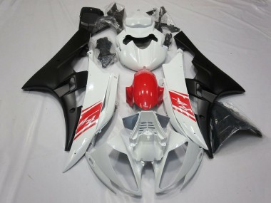 Purchase 2006-2007 White Red Matte Black Yamaha YZF R6 Motorcycle Fairings UK