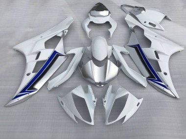 Purchase 2006-2007 White Silver Blue Black Yamaha YZF R6 Motorcycle Fairings UK