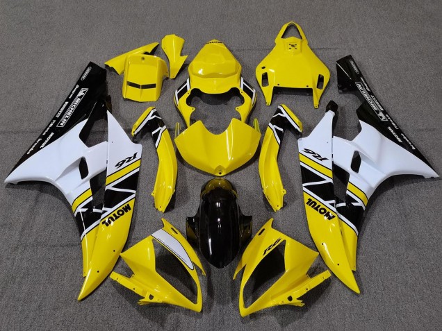 Purchase 2006-2007 Yellow White Glossy Black Motul Michelin Yamaha YZF R6 Motorcycle Fairings UK