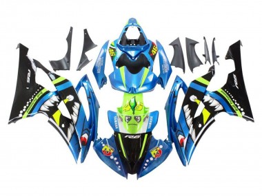 Purchase 2008-2016 Blue Green Glossy Black Shark Yamaha YZF R6 Motorcycle Fairings UK
