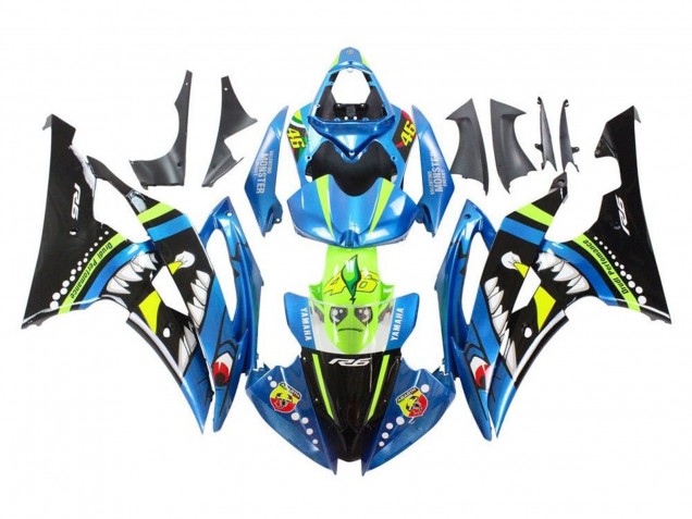 Purchase 2008-2016 Blue Green Glossy Black Shark Yamaha YZF R6 Motorcycle Fairings UK