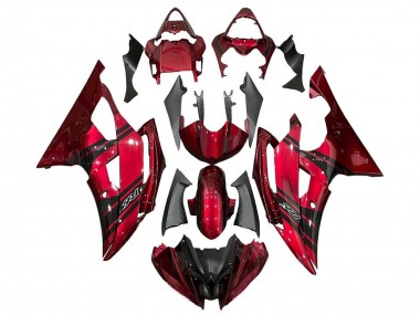 Purchase 2008-2016 Red Black Stripe Yamaha YZF R6 Motorcycle Fairings UK