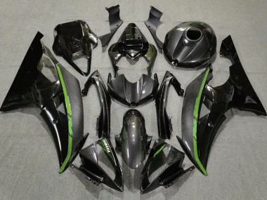Purchase 2008-2016 Black Carbon Fiber Style Green Yamaha YZF R6 Motorcycle Fairings UK