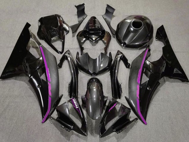 Purchase 2008-2016 Black Carbon Fiber Style Purple Yamaha YZF R6 Motorcycle Fairings UK