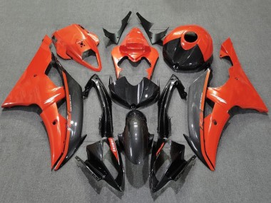 Purchase 2008-2016 Orange Black Carbon Fiber Style Yamaha YZF R6 Motorcycle Fairings UK