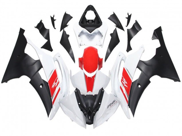 Purchase 2008-2016 White Red Matte Black Yamaha YZF R6 Motorcycle Fairing UK