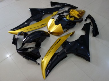Purchase 2008-2016 Gold Glossy Black Yamaha YZF R6 Motorcycle Fairings UK