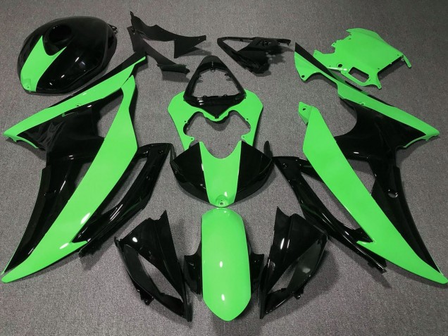 Purchase 2008-2016 Green Glossy Black Yamaha YZF R6 Motorcycle Fairings UK