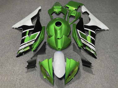 Purchase 2008-2016 White Green Glossy Black Stripe Yamaha YZF R6 Motorcycle Fairings UK